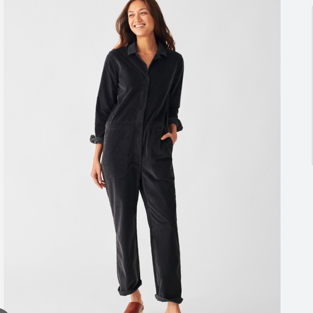 Faherty Stretch Corduroy Utility Jumpsuit Women’s Size S